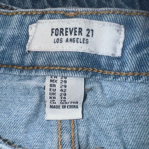 Forever 21 Blue Fringed Mini Skirt - Picture 4 of 4